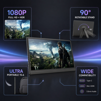 Moniteur portable 15,6 pouces 16:9 1080P Full HD avec HDR et batterie intégrée