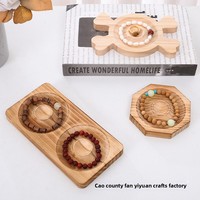 Plateau de présentation de bracelet en bois massif, thème amour, écologique, support de présentation de perles gravées pour bijoux, accessible à l'international