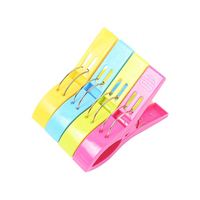 Pinces à linge en plastique grandes et rembourrées coupe-vent pour draps, chaussettes, édredons et vêtements, lot de 4