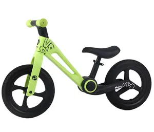 12 "Balance Bike mit EVA-Schaum reifen Verstellbarer Sitz und Lenker Komplett mit eingebautem Tragegriff im Alter von 2 bis 4 Jahren