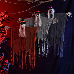 DAMAI Halloween Party Decorations Hooded Hat Ghost House Door Set for Kids Adults Perfect for Spooky Celebrations - Product Image 4