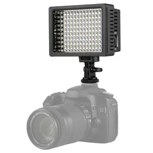 Iluminação de led com luz branca HD-160, iluminação para fotografia, câmera, canon, nikon, câmera dslr