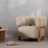 Fauteuil de loisirs en tissu moderne et minimaliste, modèle design pour salon, balcon, lecture, maison d'hôtes et club, fauteuil simple