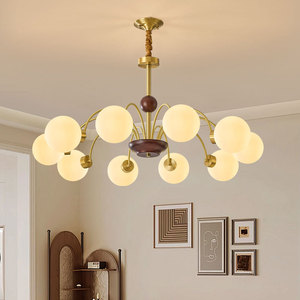 Lámpara Led de estilo Vintage con múltiples cabezales, bombilla E27 de forma redonda para sala de estar, dormitorio, comedor, estudio, decoración del hogar - Product Image 1