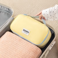 Sac de rangement pour sous-vêtements de voyage en nylon imperméable, multi-compartiments, portable, pour soutien-gorge, culottes, chaussettes, avec poignée pour femmes
