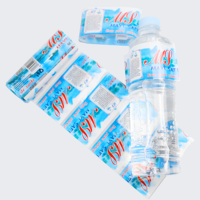 Étiquettes thermorétractables en PVC imprimées avec logo personnalisé pour les bouteilles d'eau, de jus et de vodka
