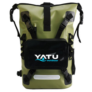 Sac à dos étanche en PVC, sac sec à fermeture roll-top pour randonnée et camping, sac banane détachable, léger, durable, bretelles réglables, 20-36L, idéal pour les voyages - Product Image 1