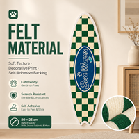 Tapis à gratter pour chat en feutre auto-adhésif avec design en forme de planche de surf