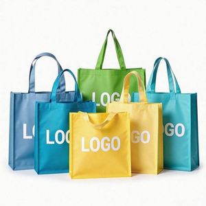 Sacs fourre-tout réutilisables personnalisés de haute qualité en non-tissé pour le commerce de détail, sacs d'épicerie multicolores réutilisables pour les activités promotionnelles - Product Image 1