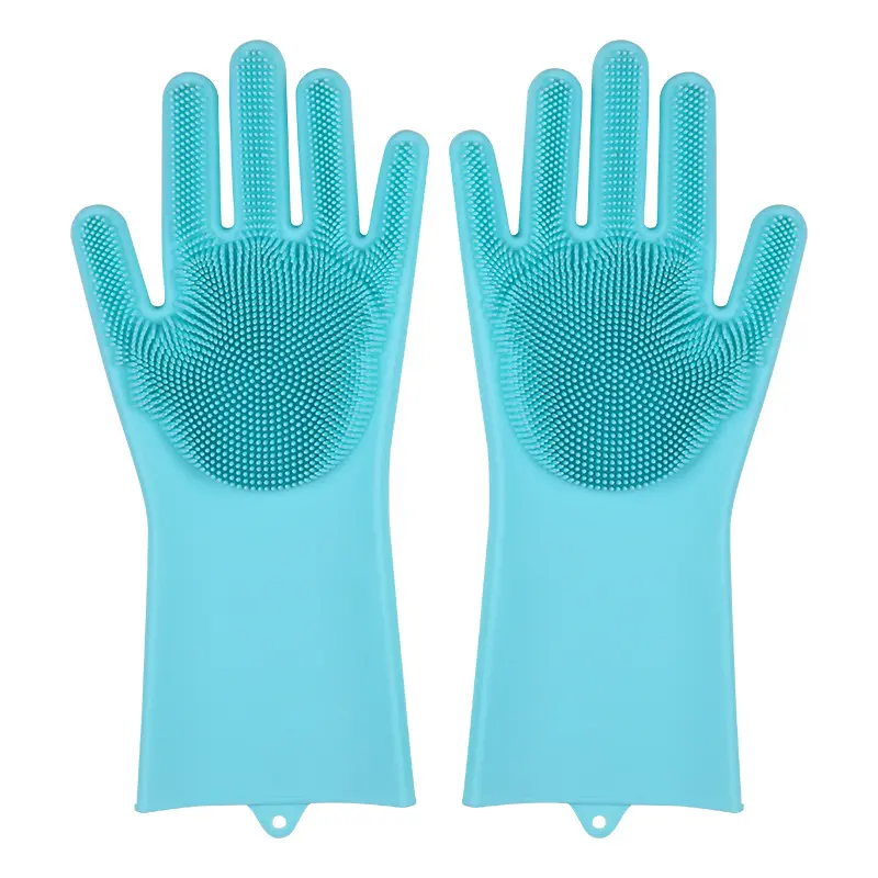 Cocina multifunción de silicona guantes para lavar platos reutilizables magia personalizar silicona Extra largo de goma hogar guantes de limpieza