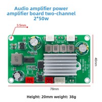 Carte d'amplificateur audio numérique double canal 2*50W TPA3116D2 - Module d'amplificateur de puissance stéréo Hi-Fi, entrée CC 12-15V