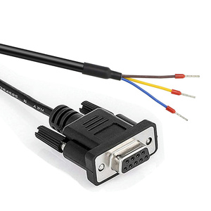 Custom DB9 Male Female D-SUB Coaxial <b>Cable</b> PVC Jacket for RS232 Terminal for Microphone Monitor DVD Player <b>Optical</b> Fiber - Product Image 2