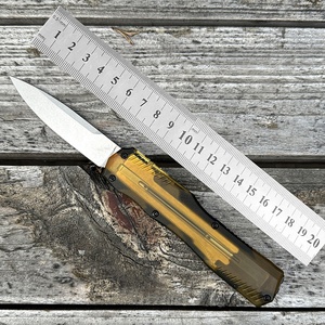 <span class=keywords><strong>Couteau</strong></span> OK-5950 3.45" en acier MagnaCut Super avec curseur de pouce D/A, manche Ultem noir et aluminium, pour poche, tactique, EDC - Product Image 2