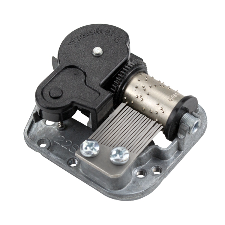 Movimento musicale a carica manuale Silver-18-note