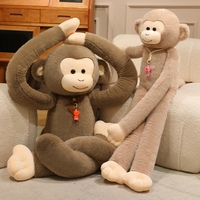 Peluche singe à longues jambes mignonne, animal en peluche singe doux et moelleux, poupée attache-rideau pour la décoration intérieure