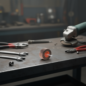 แผ่นขัดแบบวงล้อ 80x30 มม. แกน 6 มม. ความหยาบ 120 กริต สำหรับงานเจียร - Product Image 3