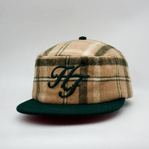 2025 Nieuwe Sportieve Heren Geruite Wollen Baseballhoedpet Hoge Kwaliteit Platte Pillendooshoed 5-7Cm Rand - Product Image 4