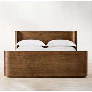 Muebles de Dormitorio de Lujo Estilo Europeo Americano, Cama King Size, Estructura de Cama con Plataforma de Madera Sólida para <span class=keywords><strong>el</strong></span> Hogar - Product Image 2