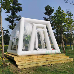 Tentes de glamping AOYU, chambres à bulles gonflables prismatiques de luxe à vendre en Chine, PVC personnalisé sans plis, trois ans - Product Image 1