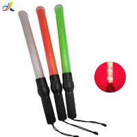 Bâton de signalisation routière rouge vert stroboscopique en plastique, bâton lumineux LED électrique, bâton de signalisation routière