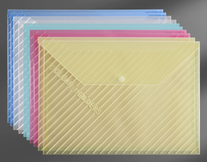 Bolsas de Plástico Transparente A4 al por Mayor con Botón - Textura Clásica de Sarga, Logotipo Imprimible, Organizador de Archivos para Oficina y Escuela - Product Image 3