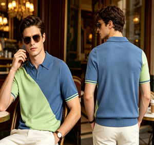 <span class=keywords><strong>Polo</strong></span> de Punto para Hombre, Manga Corta, Puño Acanalado, Clásico, Transpirable, Informal de Negocios, Suéter de Golf - Product Image 5