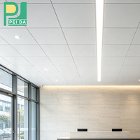 Panneaux et dalles de plafond en aluminium, ignifuges, imperméables, perforés, design acoustique pour bureau, couloir, école