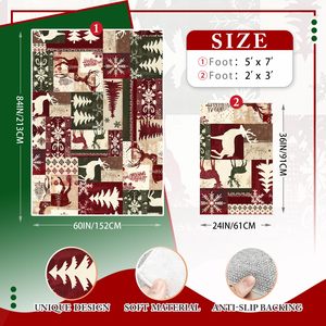 Giáng sinh hiện tại thảm sàn mềm 3D kỹ thuật số in Thảm chơi Mat Thảm chùi chân khu vực thảm cho phòng khách - Product Image 2