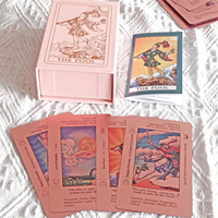 Cartes de tarot personnalisables imprimées en couleur avec dorure à chaud – Jeu familial convivial pour débutants – Plateau durable – Meilleures ventes