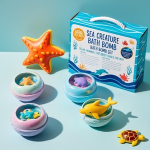Coffret de bombes de bain Ocean Toy, infusées aux huiles essentielles, hydratantes, véganes, pour un bain relaxant, un joli cadeau pour <span class=keywords><strong>les</strong></span> amis. - Product Image 3