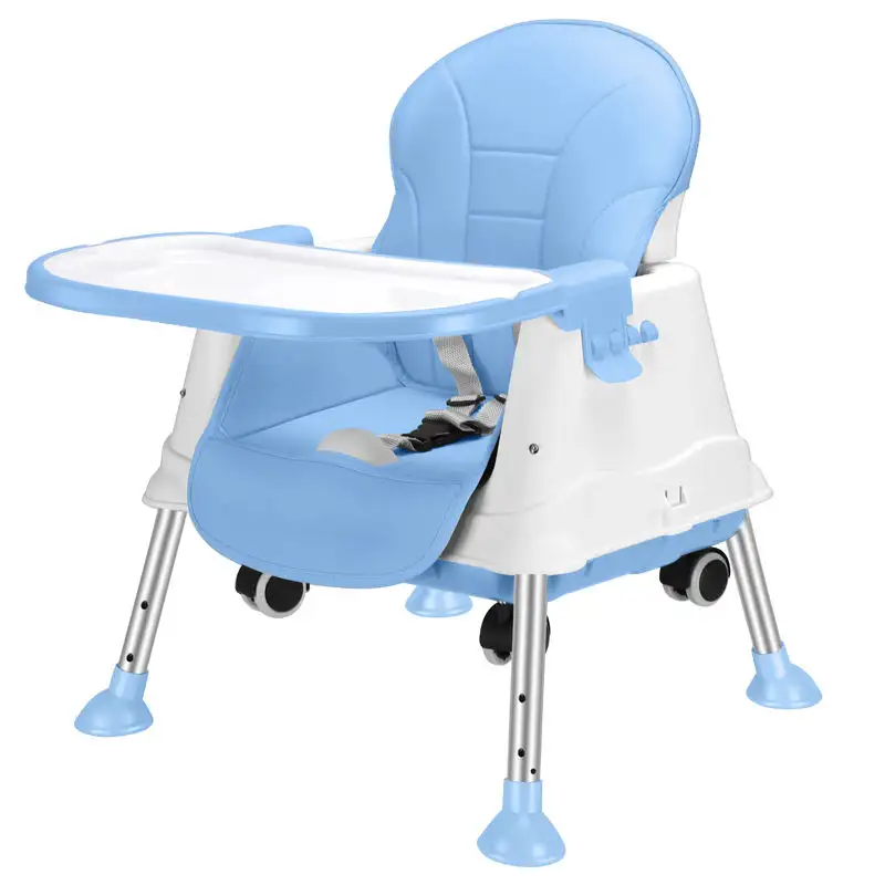 Chaise de salle à manger pour bébé Table et chaise pliables multifonctionnelles pour enfants Chaise d'alimentation portable réglable en hauteur pour enfant