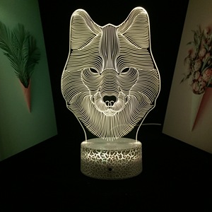 Wolf Led Night Light Box Anime Products for Bedroom Decor <strong>Nightlight</strong> Birthday Gift Animal 3d Led Lamp Dropshipping - Product Image 5