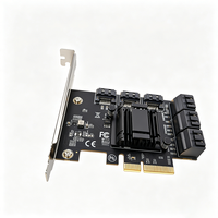 Tarjeta de Expansión PCIe 3.0 x2 a 9 SATA3, Controlador ASMedia PCIe STA de 6Gb/s, Sin RAID, para Escritorio, Compatible con Hot Swap