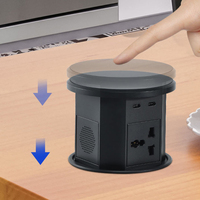 Série de prises intelligentes escamotables modernes haut de gamme avec commande vocale hors ligne, multiprise rétractable dissimulée, pour bureau, personnalisation OEM
