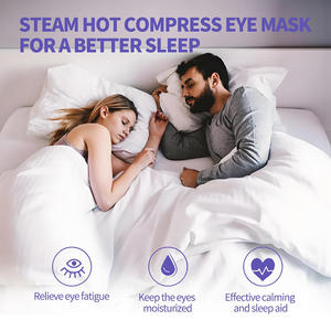 Masque oculaire chauffant à la vapeur en coton élastique jetable à la lavande, personnalisé OEM, pour soulager les yeux secs et les cernes - Product Image 2