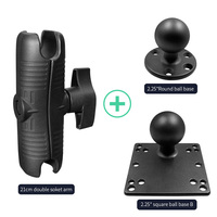 2.25 "support à bille supports TV à 360 degrés avec adaptateur de moniteur VESA 100X100mm support d'ordinateur monté sur camion de voiture bras de moniteur pour Ram