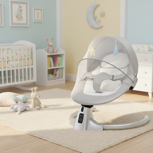 <span class=keywords><strong>Silla</strong></span> Mecedora Eléctrica Moderna y Portátil para Bebés con Control Remoto, Cuna Automática para Bebés - Product Image 3