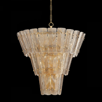 Lustre en cristal de verre de grande taille pour décoration de luxe, luminaires suspendus pour salon, chambre à coucher, hôtel