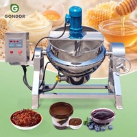 Marmite mélangeuse industrielle à chauffage électrique et à gaz GPL, à chemise, pour la cuisson du nougat, du caramel et de jus de sucre