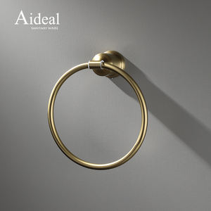 Jiangmen Factory Buen <span class=keywords><strong>precio</strong></span> SS304 <span class=keywords><strong>Oro</strong></span> cepillado Base fuerte Druable Toallero Titular - Product Image 6