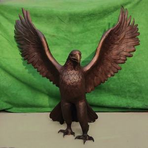 تمثال صقر برونزي مخصص كبير الحجم للحدائق الخارجية، منحوتة نسر طائر للديكور الديني في الحدائق، ماركة JZ - Product Image 4