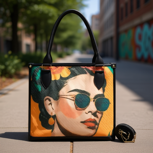 Bolso Tote de Yute para Mujer Fana Flora, Bolso de Moda Ecológico con Forro de Lona para Uso Diario, con Bolsillo Interno con Cremallera - Product Image 2