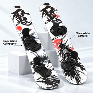 Snowboard tout-terrain Snow Warrior Black White Samurai Calligraphy 151-159 cm, planche uniquement, sans fixations - Product Image 2