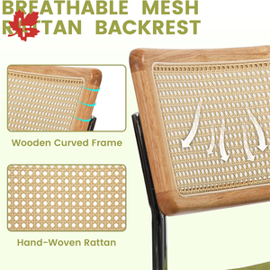 <span class=keywords><strong>Silla</strong></span> de Comedor de Diseño Moderno de Mediados de Siglo, <span class=keywords><strong>Cesca</strong></span>, de Madera y Ratán, con Asiento Acolchado Tapizado y Patas Cromadas, para Muebles de Hogar y Uso en Hoteles - Product Image 4