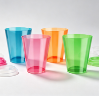 Gobelets jetables en plastique recyclables multicolores pour fêtes, anniversaires, mariages, pique-niques et boissons – Vente en gros