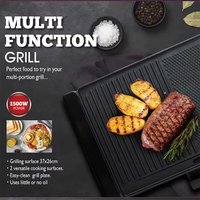 Barbecue coréen miniature pour usage domestique, efficace, plat, multifonctionnel, antiadhésif, sans fumée, barbecue électrique pour viande