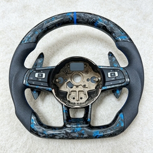 Volant en fibre de carbone, cuir Alcantara pour Volkswagen <span class=keywords><strong>Golf</strong></span> 7 7.5 GTI GTD <span class=keywords><strong>GTE</strong></span> R 2013-2020 Polo GTI Accessoires de voiture - Product Image 2