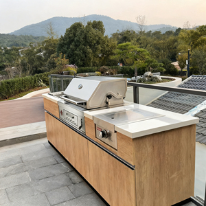 Grande Grill <span class=keywords><strong>BBQ</strong></span> da Incasso per Cucina da Esterno, Griglia a Carbone in Acciaio Inox 304 per Patio e Giardino, <span class=keywords><strong>BBQ</strong></span> in Stile Americano - Product Image 5