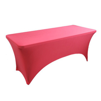 Nappe de table rectangulaire blanche de 8 pieds en tissu polyester pour mariage, banquet, restaurant, vente en gros sur mesure