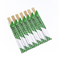Baguettes jetables en bambou personnalisables avec logo pour mariages, restaurants, hôtels - Forme carrée moderne, surface lisse, taille enfant